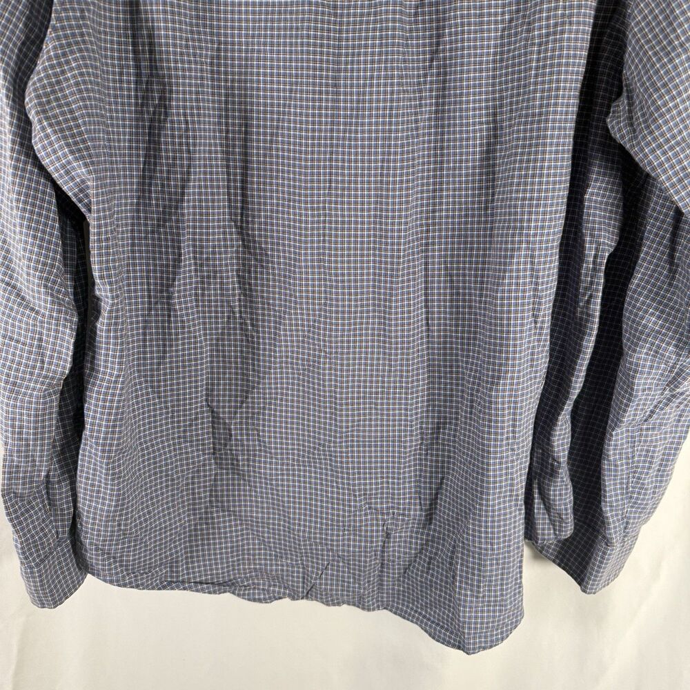 Ralph Lauren Dress Shirt Men's XL Blue Plaid Button Up Long Sleeve 100% Cotton - Picture 9 of 11